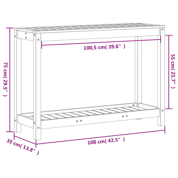 Pflanztisch Kiefer Massivholz 108cm