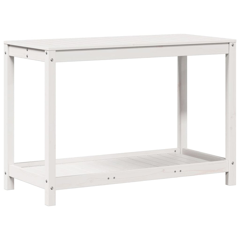 Pflanztisch Weiß Kiefer Massivholz 108cm