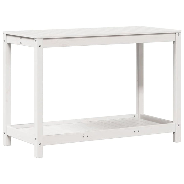Pflanztisch Weiß Kiefer Massivholz 108cm