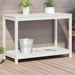 Pflanztisch Weiß Kiefer Massivholz 108cm