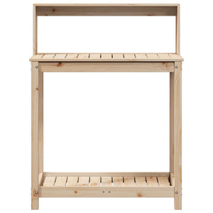 vidaXL Table de rempotage avec étagères 82,5x50x109,5 cm Bois de pin massif