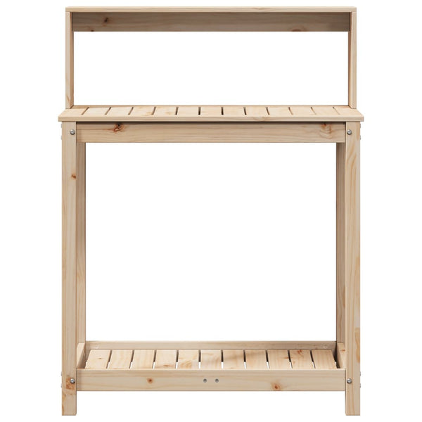 vidaXL Table de rempotage avec étagères 82,5x50x109,5 cm Bois de pin massif