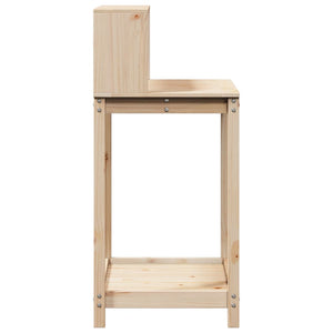 vidaXL Table de rempotage avec étagères 82,5x50x109,5 cm Bois de pin massif