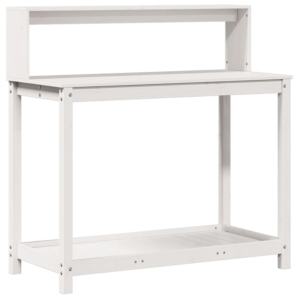 Pflanztisch Weiß Kiefer Massivholz 108cm