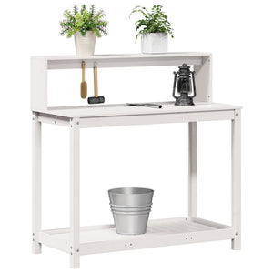Pflanztisch Weiß Kiefer Massivholz 108cm