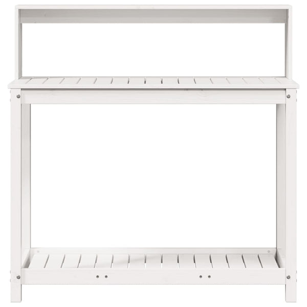 Pflanztisch Weiß Kiefer Massivholz 108cm
