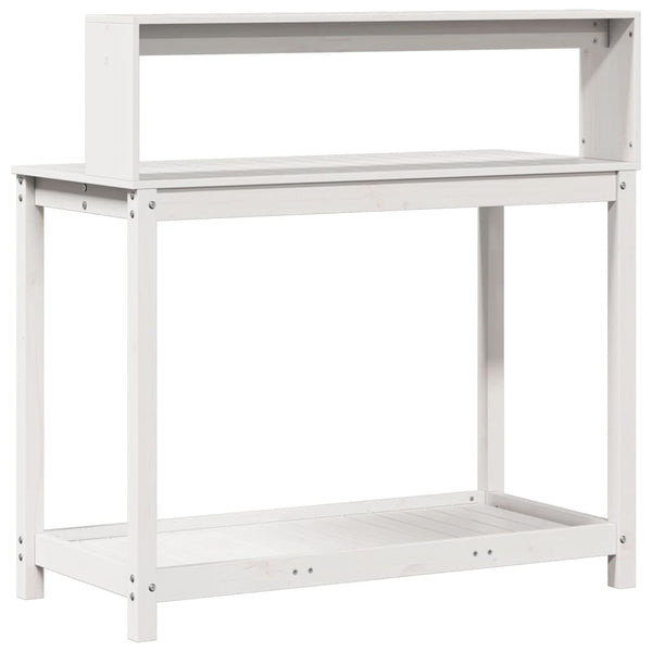 Pflanztisch Weiß Kiefer Massivholz 108cm