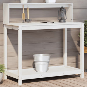 Pflanztisch Weiß Kiefer Massivholz 108cm
