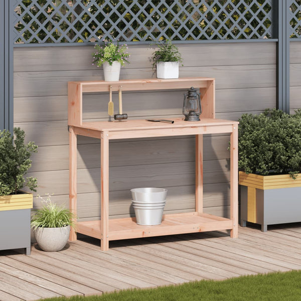Pflanztisch Douglasie mit Ablagen 108cm