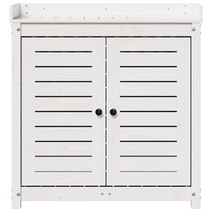 Pflanztisch Weiß Kiefer Massivholz 86,5cm