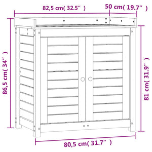 Pflanztisch Weiß Kiefer Massivholz 86,5cm