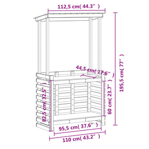 Gartenbar mit Dach aus Kiefernholz