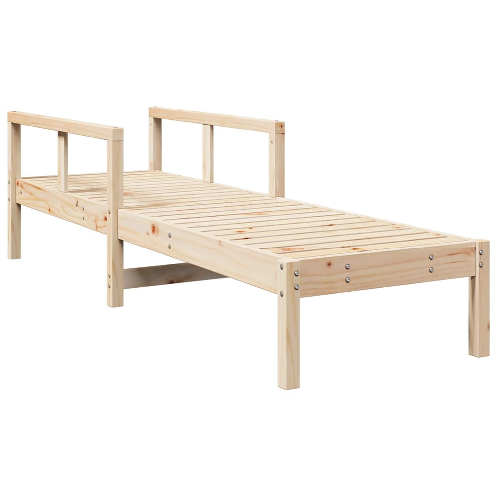 vidaXL Sun Lounger 199.5x62x55 cm Solid Pine Wood