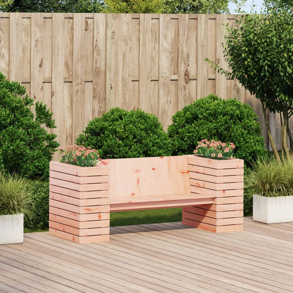 Gartenbank mit Pflanzkübeln aus Douglasienholz