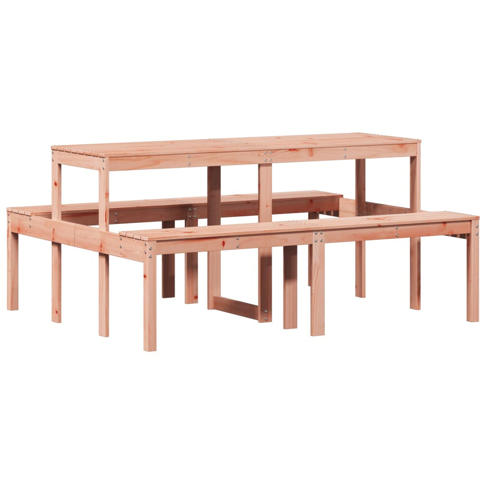 vidaXL Picnic Table 160x134x75 cm Solid Douglas Fir Wood