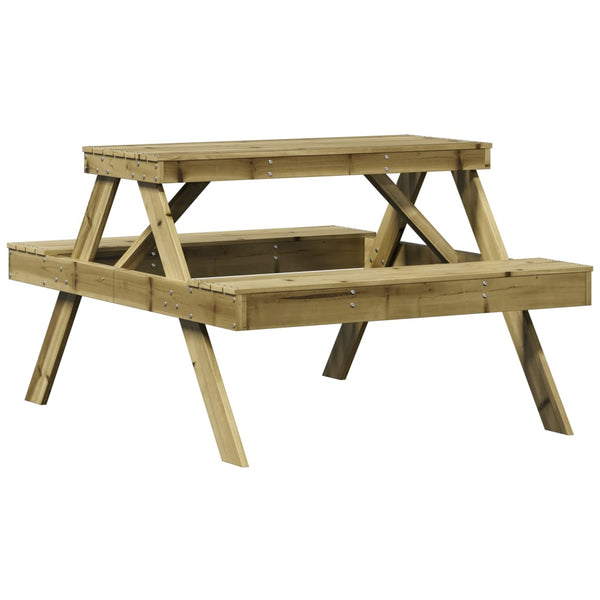 Picknicktisch aus Kiefernholz, 105x134 cm