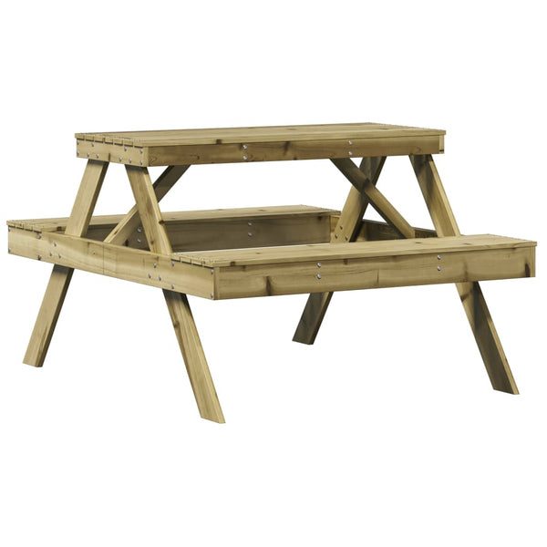 Picknicktisch aus Kiefernholz, 105x134 cm