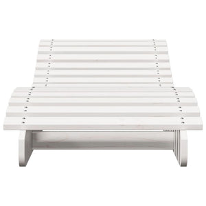 Sonnenliegen 2er Set Kiefer Massivholz Weiß