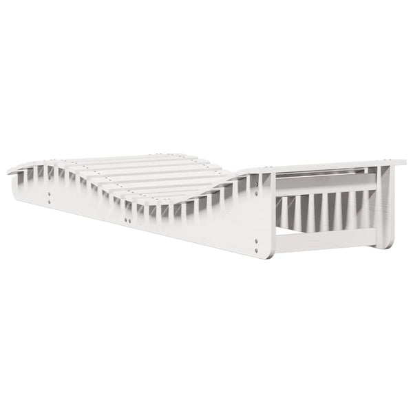Sonnenliegen 2er Set Kiefer Massivholz Weiß