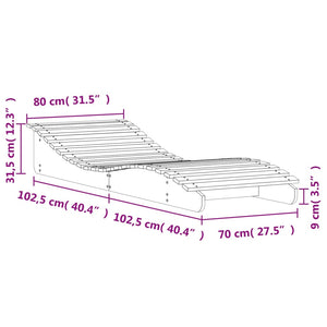 Massivholz Sonnenliege Kiefer 205 cm