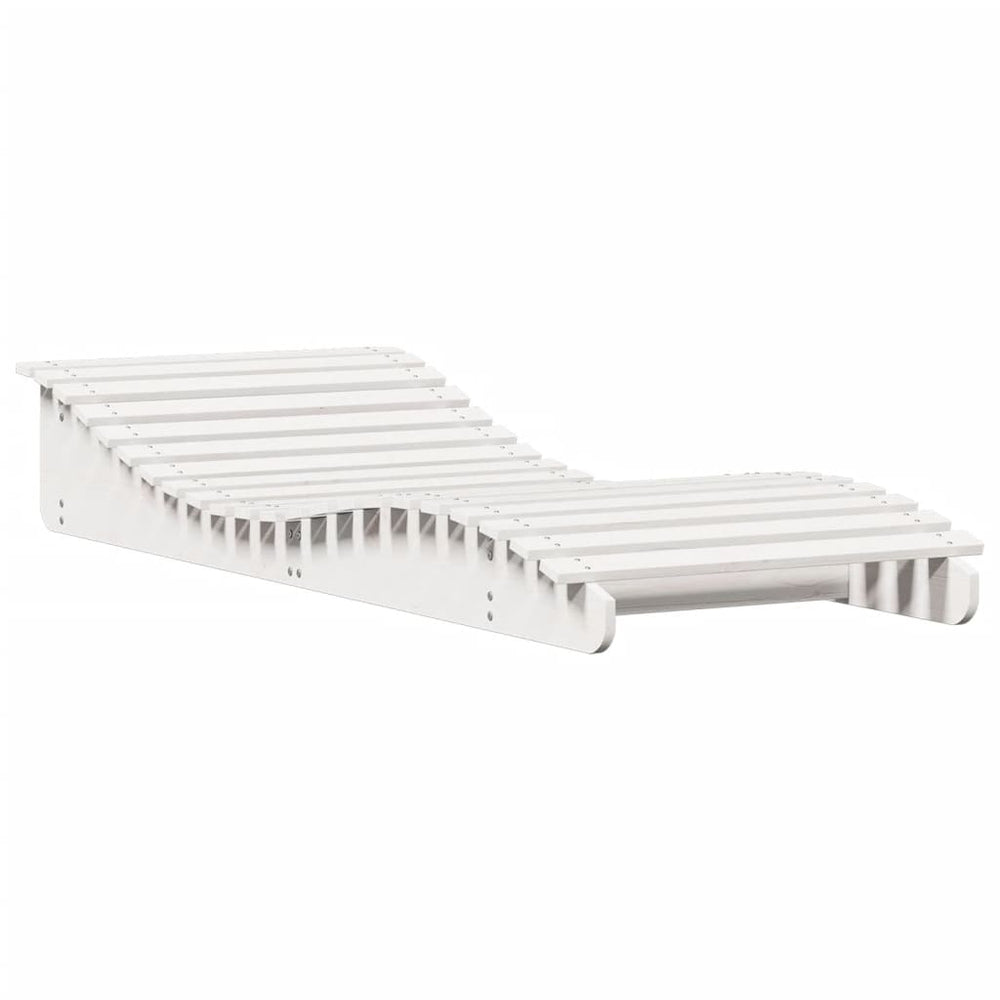 Sonnenliege Weiß Kiefer Massivholz 205 cm