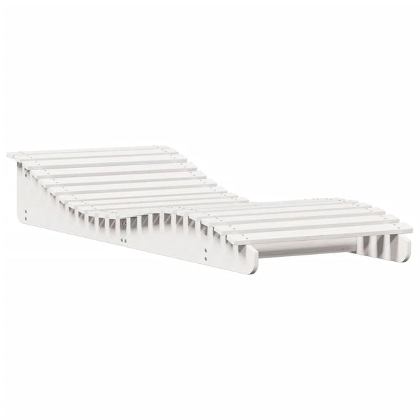 Sonnenliege Weiß Kiefer Massivholz 205 cm