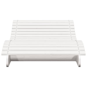 Sonnenliege Weiß Kiefer Massivholz 205 cm