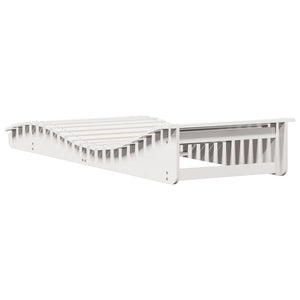 Sonnenliege Weiß Kiefer Massivholz 205 cm