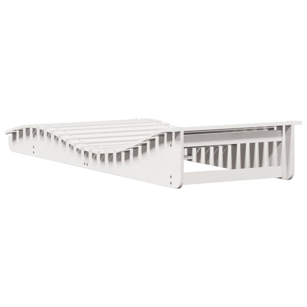 Sonnenliege Weiß Kiefer Massivholz 205 cm