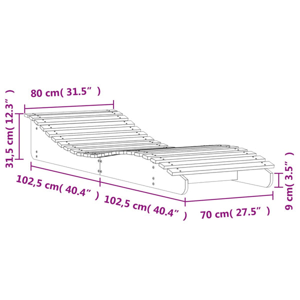 Sonnenliege Douglasie 205 cm