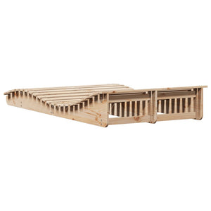 Sonnenliege Kiefer Massivholz 205 cm