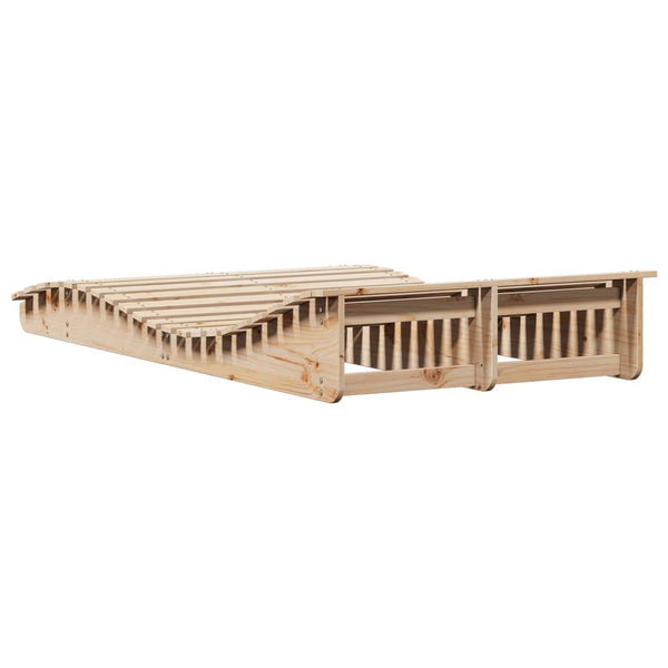 Sonnenliege Kiefer Massivholz 205 cm