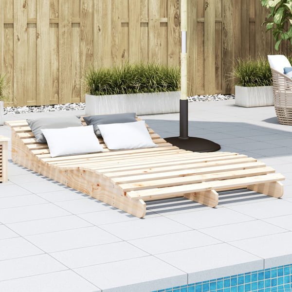 Sonnenliege Kiefer Massivholz 205 cm