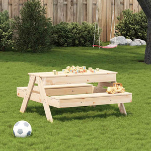 Picknicktisch mit Sandkasten Kiefer Massivholz