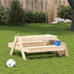 Picknicktisch mit Sandkasten Kiefer Massivholz