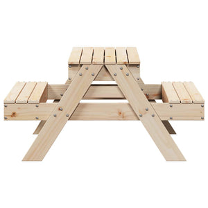 Picknicktisch mit Sandkasten Kiefer Massivholz