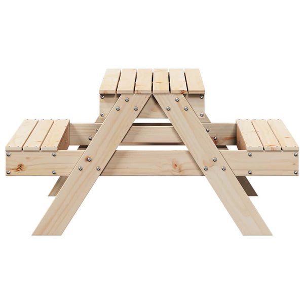 Picknicktisch mit Sandkasten Kiefer Massivholz