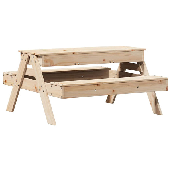Picknicktisch mit Sandkasten Kiefer Massivholz