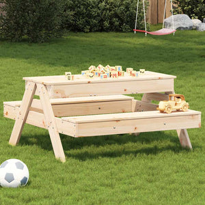 Picknicktisch mit Sandkasten Kiefer Massivholz