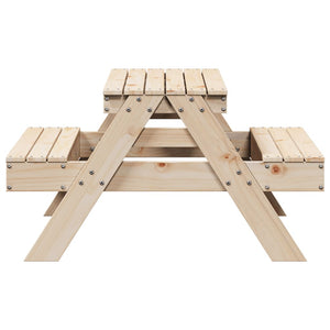 Kinder Picknicktisch Kiefer Massivholz 88x97 cm