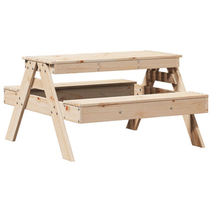 Kinder Picknicktisch Kiefer Massivholz 88x97 cm