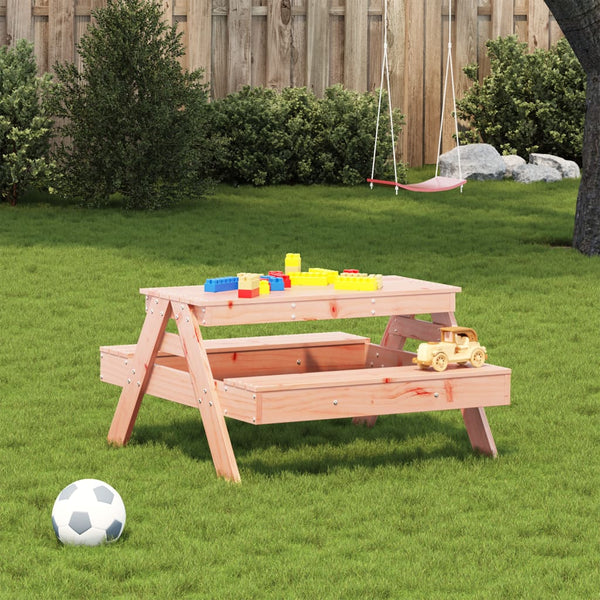 Kinder Picknicktisch Massivholz Douglasie 88x97 cm