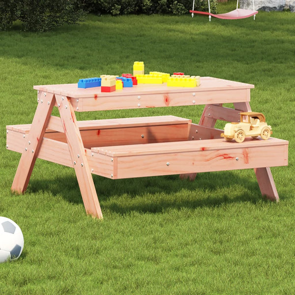 Kinder Picknicktisch Massivholz Douglasie 88x97 cm