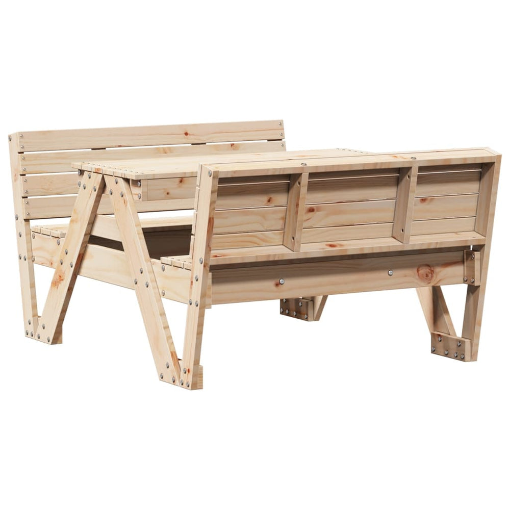 Kinder Picknicktisch Kiefer Massivholz 88x122 cm