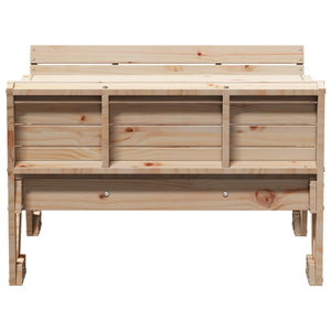 Kinder Picknicktisch Kiefer Massivholz 88x122 cm
