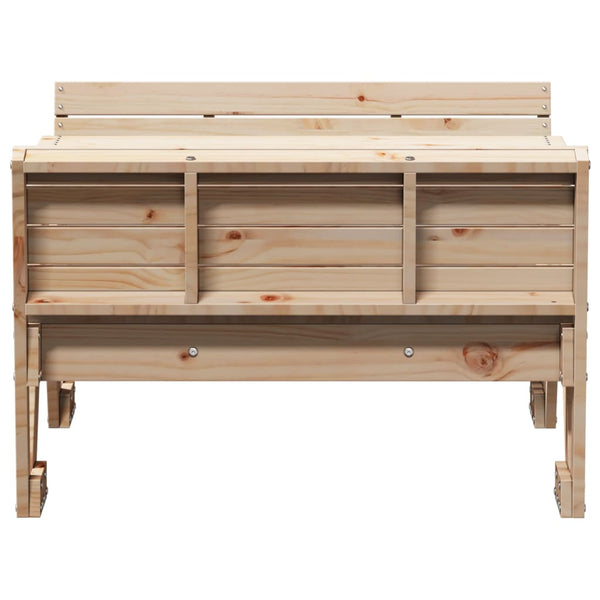 Kinder Picknicktisch Kiefer Massivholz 88x122 cm