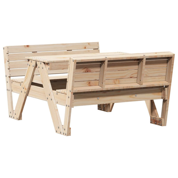 Kinder Picknicktisch Kiefer Massivholz 88x122 cm