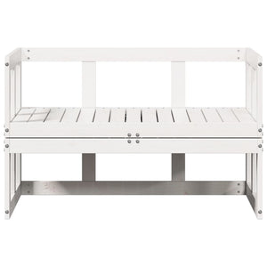 2-in-1 Gartensofa Ausziehbar Kiefer Weiß