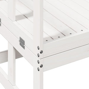 2-in-1 Gartensofa Ausziehbar Kiefer Weiß