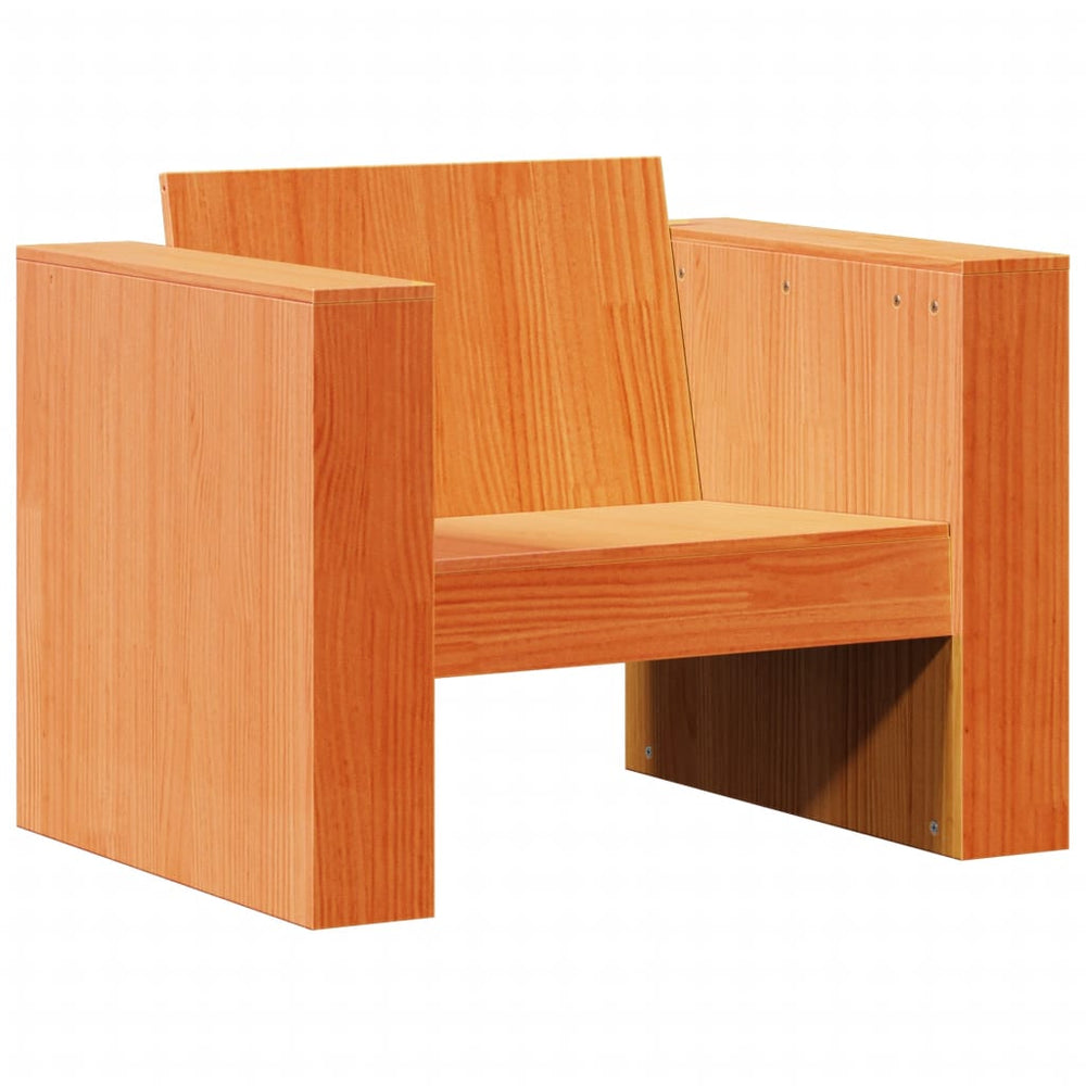 vidaXL Garden Armchair Wax Brown 79x60x62 cm Solid Pinewood